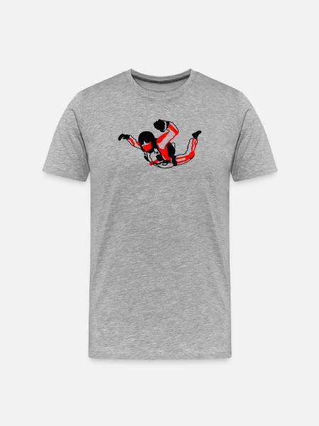 Skydiver - Men's Premium Organic T-Shirt - heather grey