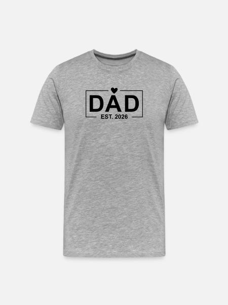 Dad Est. 2026 - Men's Premium Organic T-Shirt - heather grey