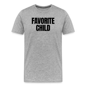 Favorite child - Men's Premium Organic T-Shirt - heather grey - Front - Damien (186cm)