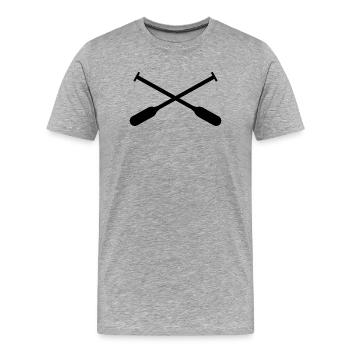 Paddle Boards - Men's Premium Organic T-Shirt - heather grey - Front - Damien (186cm)