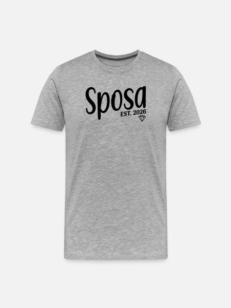 Italian Bride 2026 - Men's Premium Organic T-Shirt - heather grey