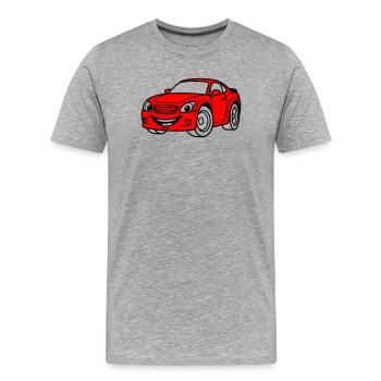 Car Children - Men's Premium Organic T-Shirt - heather grey - Front - Damien (186cm)
