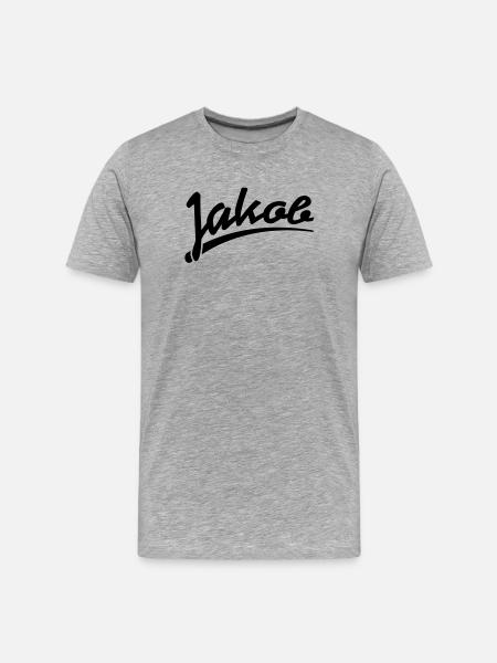Jakob - Männer Premium Bio T-Shirt - Grau meliert