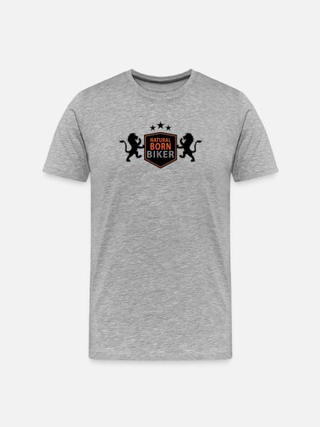 natural_born_biker - Men's Premium Organic T-Shirt - heather grey