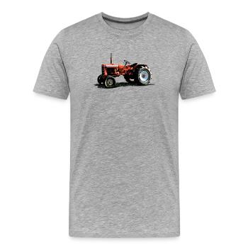 Tracteur - T-shirt bio Premium Homme - gris chiné - Devant - Damien (186cm)