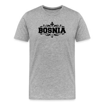 Bosnia Herzegovina Bosnien - Männer Premium Bio T-Shirt - Grau meliert - Vorne - Damien (186cm)
