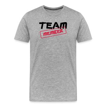 [ Team Member ] - T-shirt bio Premium Homme - gris chiné - Devant - Damien (186cm)