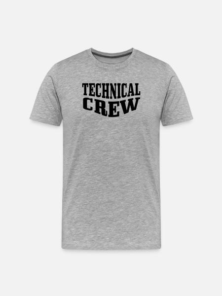 Technische Crew 2 - Männer Premium Bio T-Shirt - Grau meliert