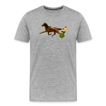 race - Men's Premium Organic T-Shirt - heather grey - Front - Damien (186cm)
