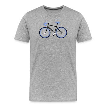 New bike with blue sports steering wheel and sports saddle - Men's Premium Organic T-Shirt - heather grey - Front - Damien (186cm)