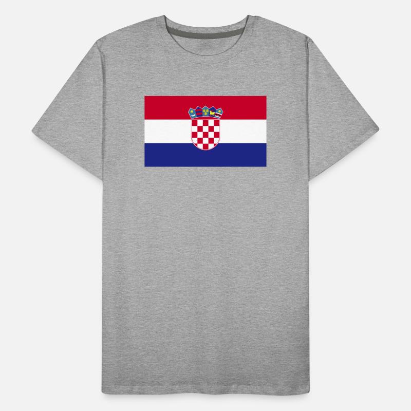Drapeau croate T-shirt bio Premium Homme