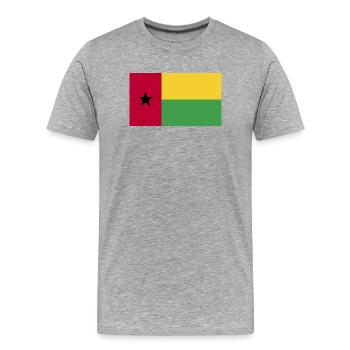 Drapeau national de la Guinée-Bissau - T-shirt bio Premium Homme - gris chiné - Devant - Damien (186cm)
