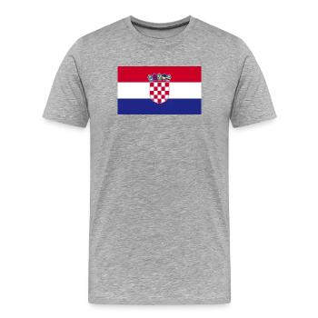 Croatia: Flags to fall in love with! - Men's Premium Organic T-Shirt - heather grey - Front - Damien (186cm)