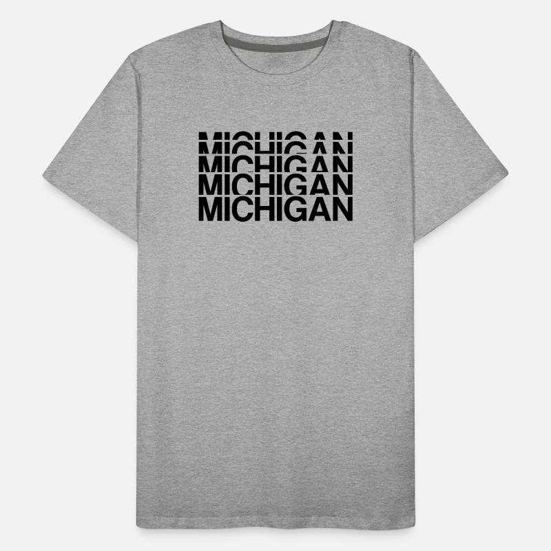 Michigan Line Sequence Men's Premium Organic T-Shirt