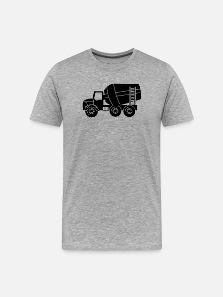 Zementauto - Männer Premium Bio T-Shirt - Grau meliert