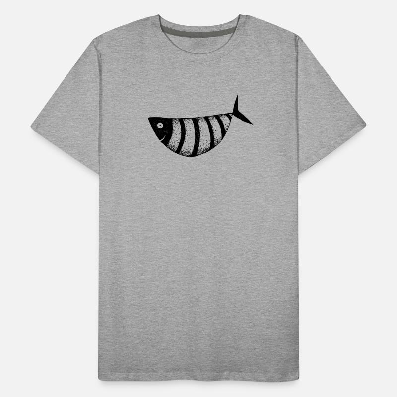 Fisch lustig Männer Premium Bio T-Shirt