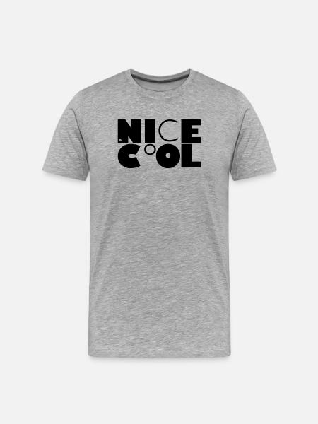 NICE&CoOL - Männer Premium Bio T-Shirt - Grau meliert
