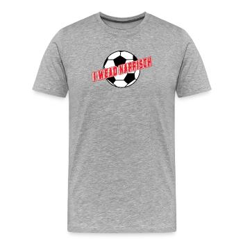 i wead narrisch-ich werde wahnsinnig,EM Österreich - Männer Premium Bio T-Shirt - Grau meliert - Vorne - Damien (186cm)