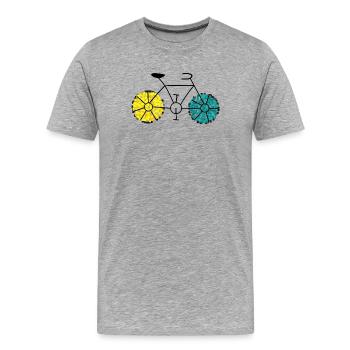 PAPA. OPA. VATERTAG. GELIEBTE. MEISTER - Männer Premium Bio T-Shirt - Grau meliert - Vorne - Damien (186cm)