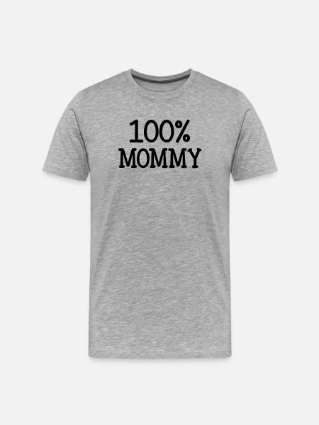 100% Mom - Mother's Day - Men's Premium Organic T-Shirt - heather grey