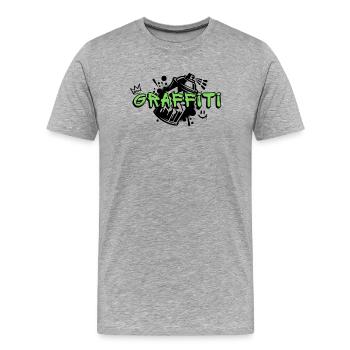 Graffiti - T-shirt bio Premium Homme - gris chiné - Devant - Damien (186cm)
