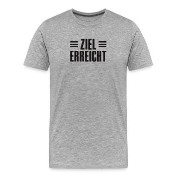 Erfolg Spruch für Gründer Unternehmer Startup - Männer Premium Bio T-Shirt - Grau meliert - Vorne - Damien (186cm)