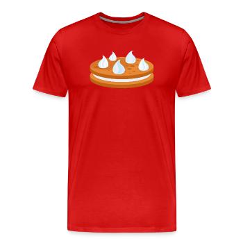 Biscuit, Biscuit, Biscuit à la crème - T-shirt bio Premium Homme - rouge - Devant - Damien (186cm)