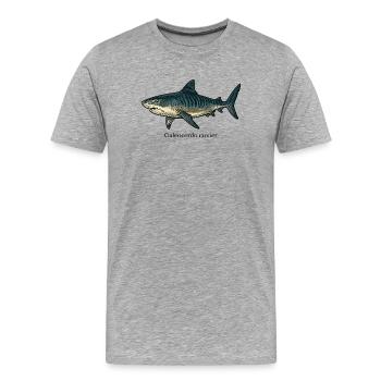 Galeocerdo cuvier tiger shark design - Men's Premium Organic T-Shirt - heather grey - Front - Damien (186cm)