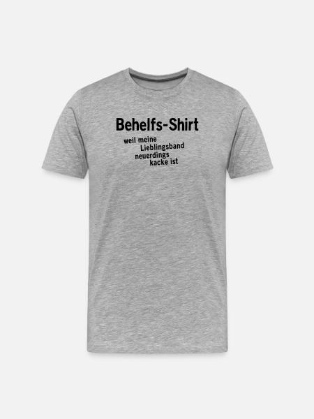 Behelfs-Shirt - Männer Premium Bio T-Shirt - Grau meliert