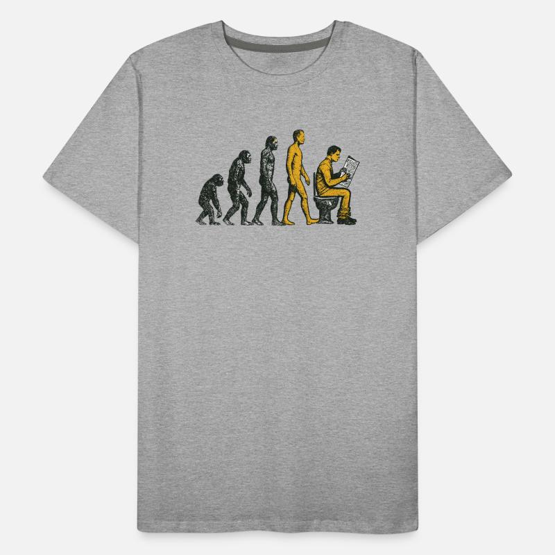 Evolution zum Klo-Mann Grunge Lustig Männer Premium Bio T-Shirt