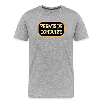 Driver's license - Men's Premium Organic T-Shirt - heather grey - Front - Damien (186cm)