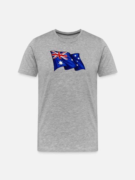 Australian flag Australia - Men's Premium Organic T-Shirt - heather grey