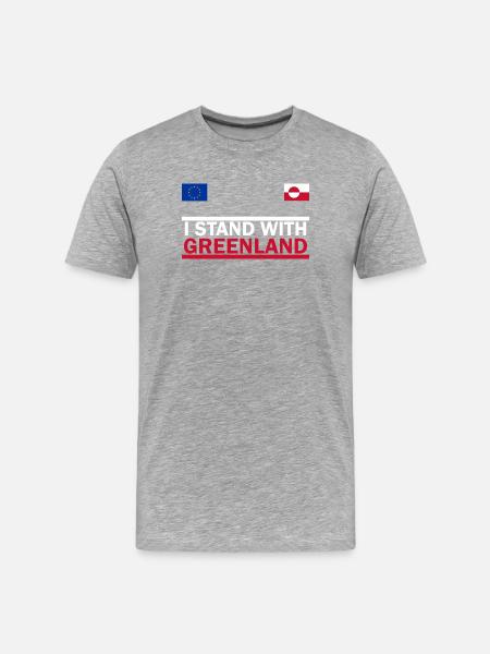 I support Greenland - Greenland - Men's Premium Organic T-Shirt - heather grey
