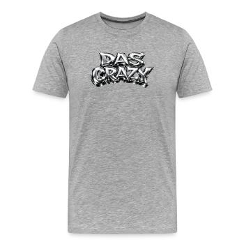 The Crazy - Youth Word Trend - Men's Premium Organic T-Shirt - heather grey - Front - Damien (186cm)