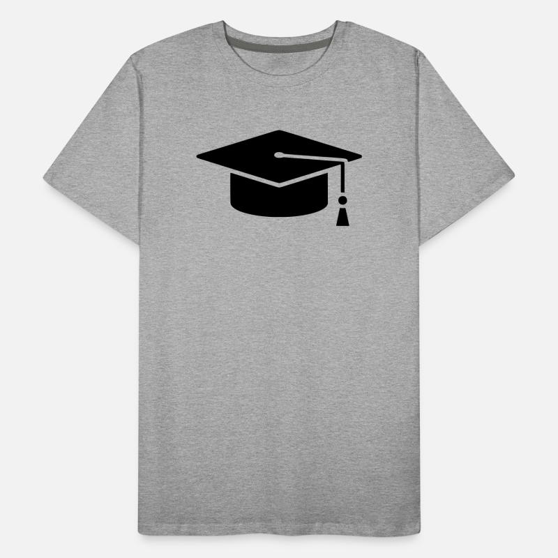 Graduation Cap Absolvent Logo Männer Premium Bio T-Shirt