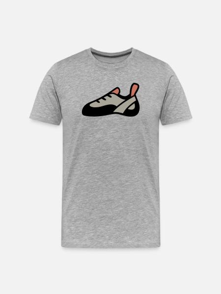 Climbing Shoe Bouldering Climbing Mountaineering - Men's Premium Organic T-Shirt - heather grey