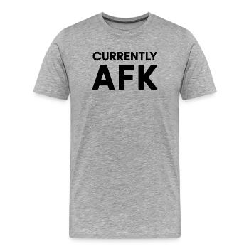 Citation de gamer drôle actuellement AFK - T-shirt bio Premium Homme - gris chiné - Devant - Damien (186cm)