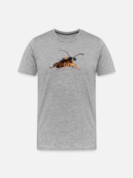 cafards insectes cafards cafards cafards - T-shirt bio Premium Homme - gris chiné