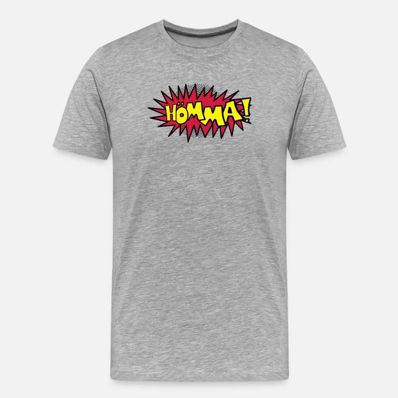 Comic Hömma - Männer Premium Bio T-Shirt - Grau meliert