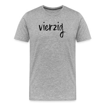 40 vierzig 40. Geburtstag Geschenk - Männer Premium Bio T-Shirt - Grau meliert - Vorne - Damien (186cm)