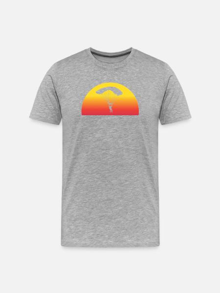 Adventurous Skydive Sunset - Men's Premium Organic T-Shirt - heather grey