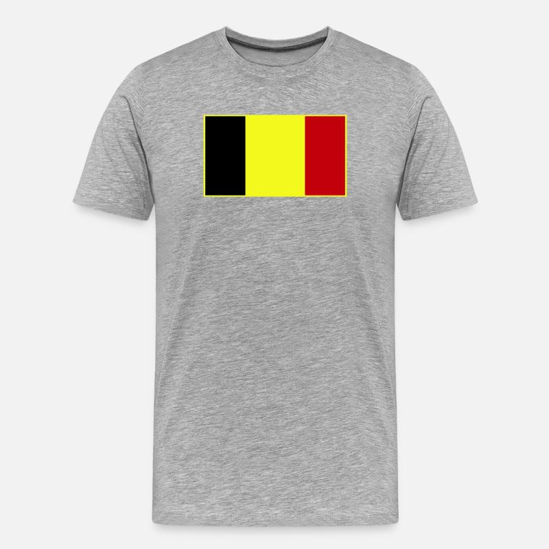 Anpassbare dreifarbige Flagge - Männer Premium Bio T-Shirt - Grau meliert