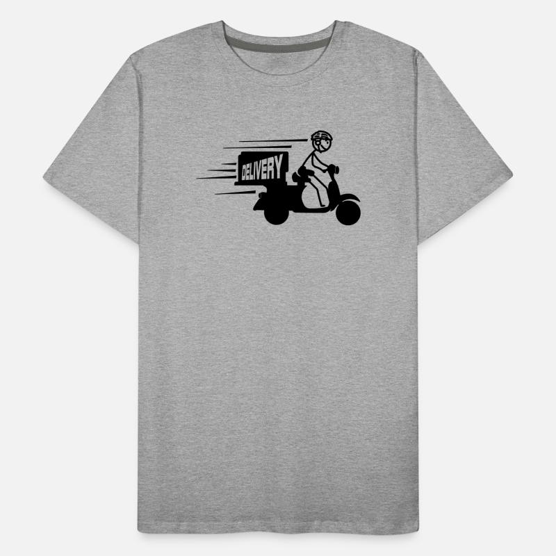 Scooter-Paket oder SMS-Lieferung Männer Premium Bio T-Shirt