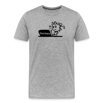 Work laptop Secretary smartphone - Men's Premium Organic T-Shirt - heather grey - Front - Damien (186cm)