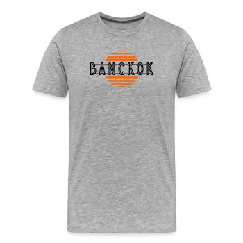 Bangkok retro - Men's Premium Organic T-Shirt - heather grey - Front - Damien (186cm)