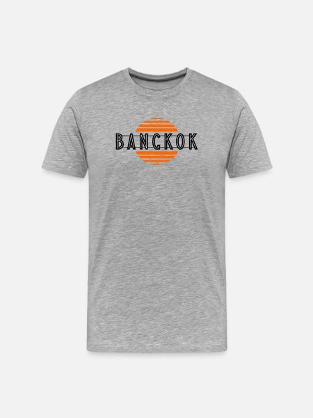 Bangkok rétro - T-shirt bio Premium Homme - gris chiné