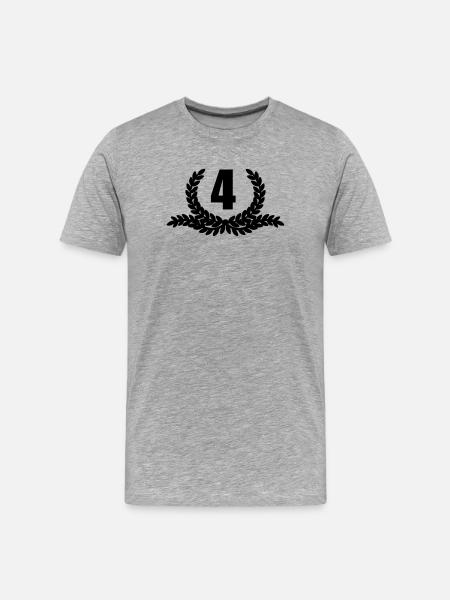 Lauwerkrans 04 YEARS - Men's Premium Organic T-Shirt - heather grey