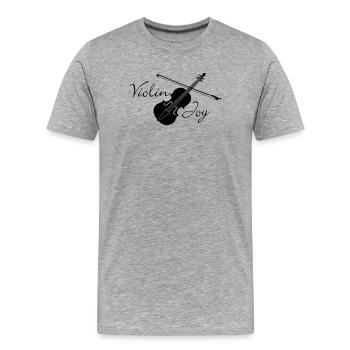 Joie du violon - T-shirt bio Premium Homme - gris chiné - Devant - Damien (186cm)