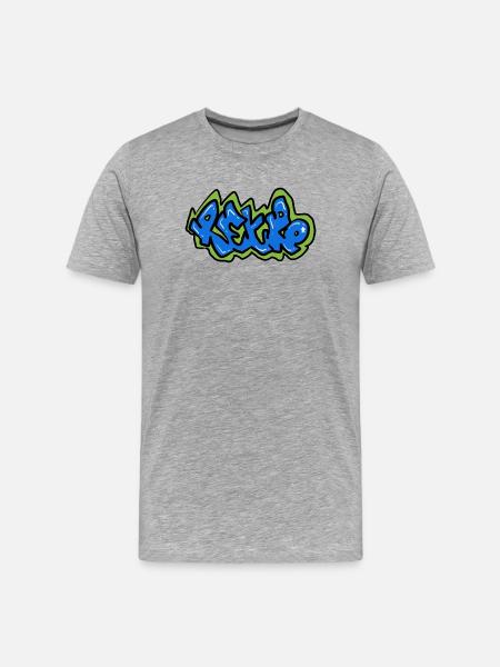 Retro graffiti design - Men's Premium Organic T-Shirt - heather grey