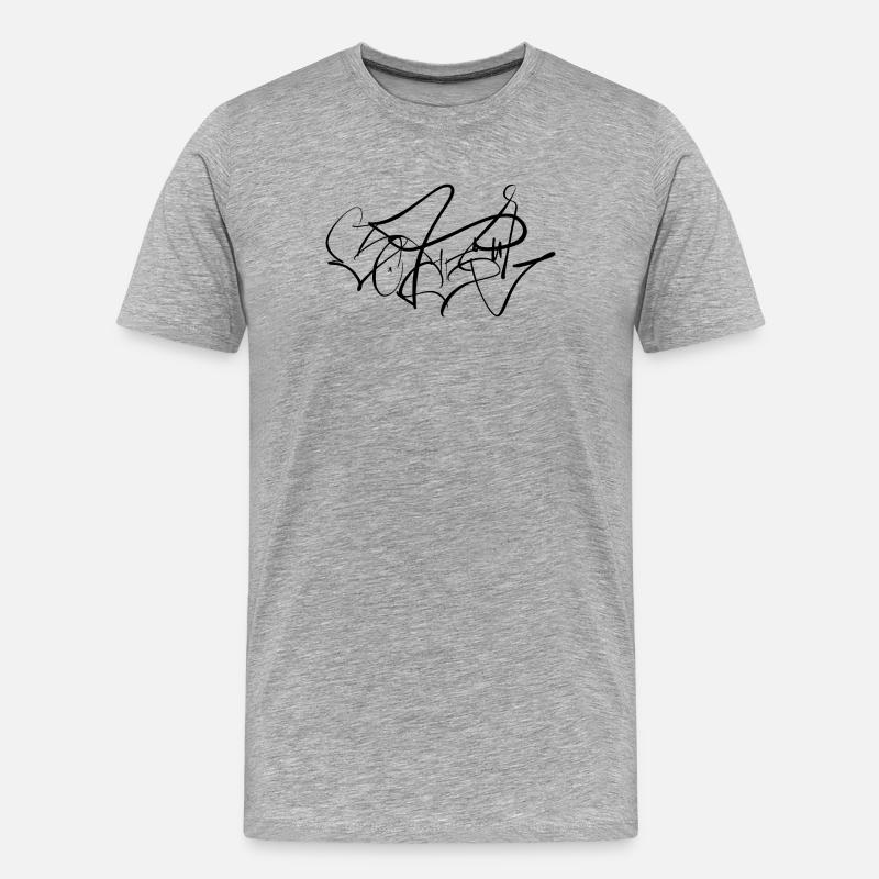 SATE3 - Männer Premium Bio T-Shirt - Grau meliert